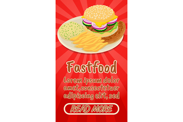 Fastfood concept banner