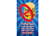 Fatty food concept banner