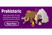Prehistoric concept banner