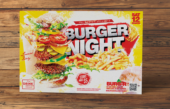 Burger Flyer in Flyer Templates - product preview 1