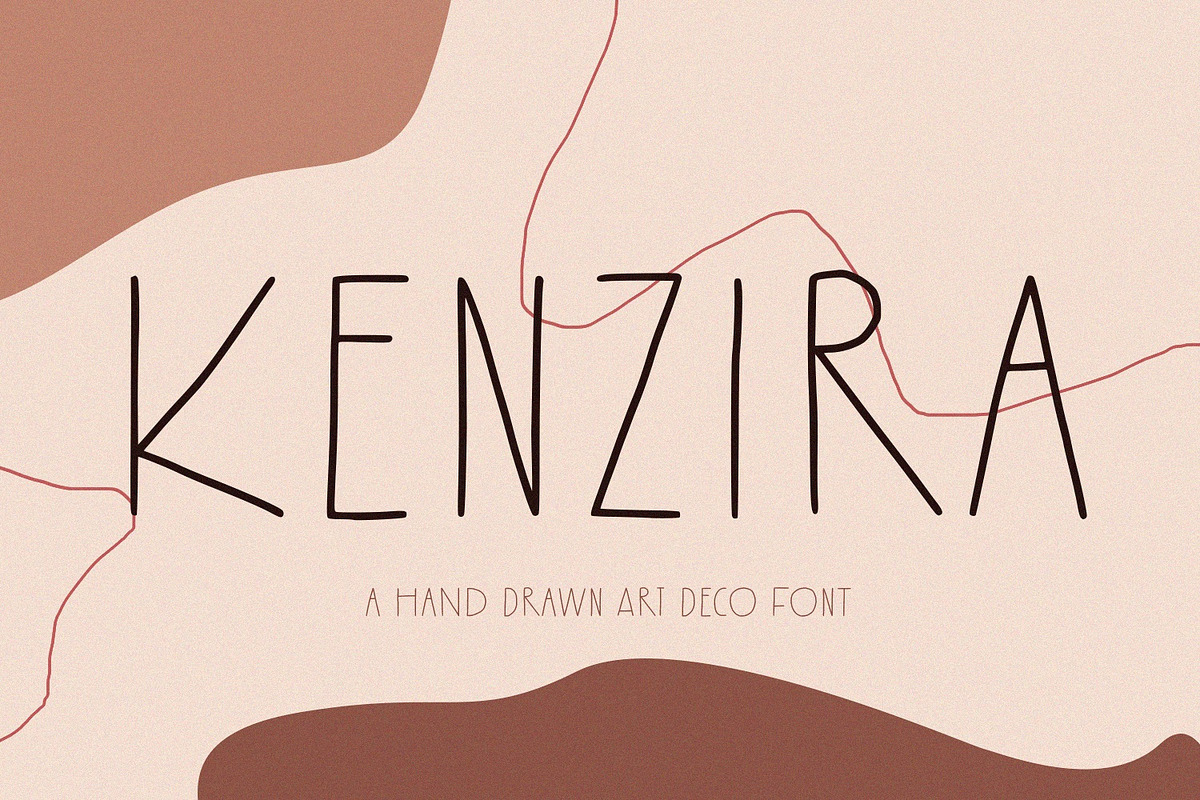 Kenzira - A Hand Drawn Art Deco Font in Sans-Serif Fonts - product preview 8