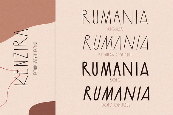 Kenzira - A Hand Drawn Art Deco Font in Sans-Serif Fonts - product preview 2