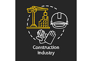 Construction industry chalk icon