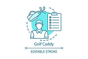 Golf caddy concept icon