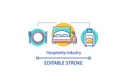 Hospitality industry concept icon