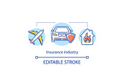 Insurance industry concept icon