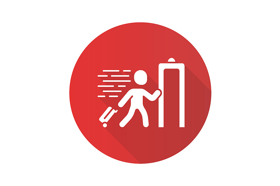 Express entry red flat design icon