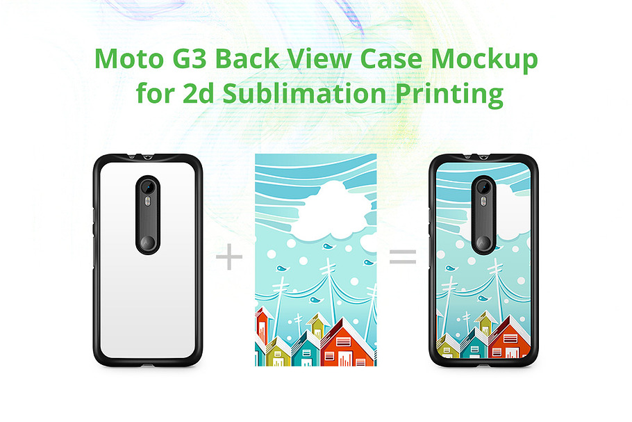 Moto G3 2d Case Back Mock-up in Product Mockups - product preview 8
