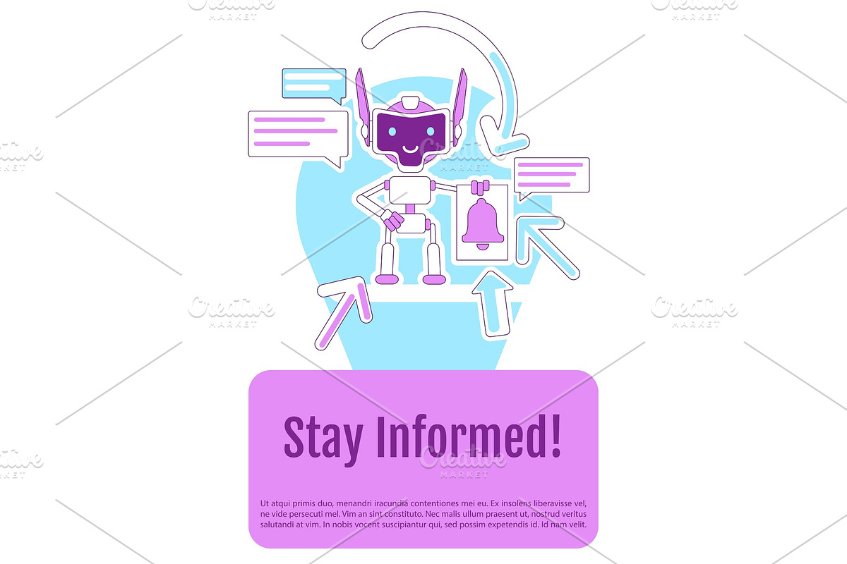 Online notification bot poster in Flyer Templates - product preview 8