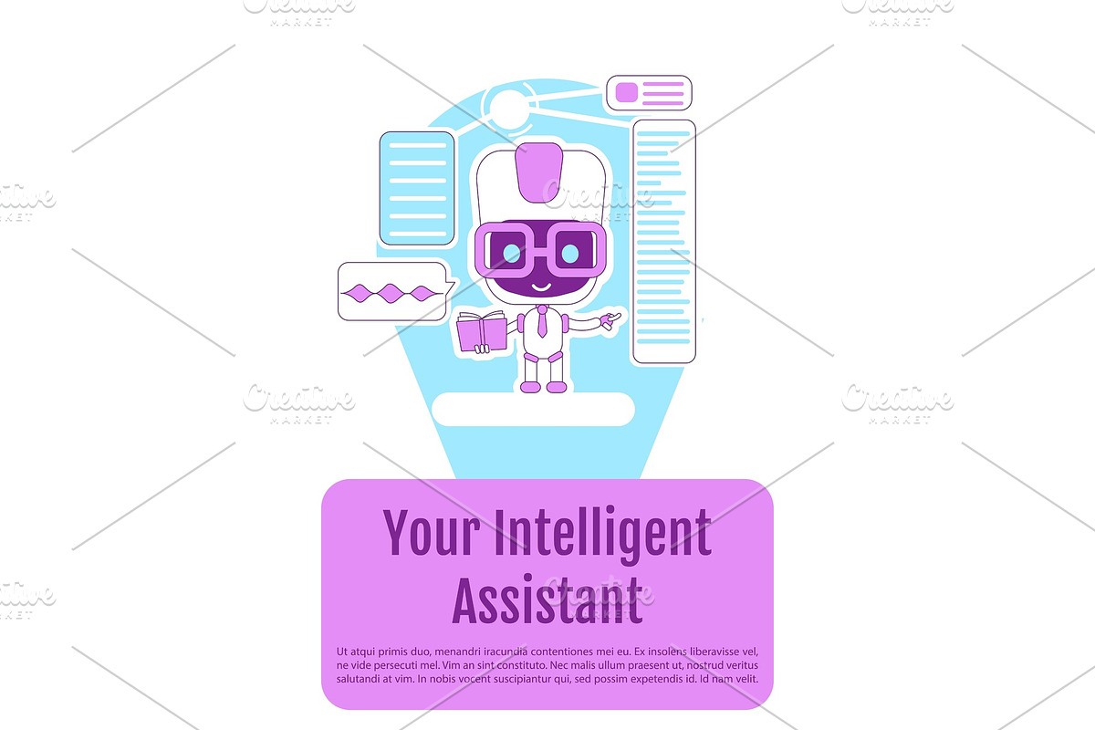 Personal assistant bot poster in Flyer Templates - product preview 8