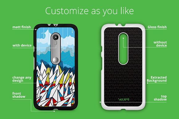 Moto G3 2d Case Back Mock-up in Product Mockups - product preview 1