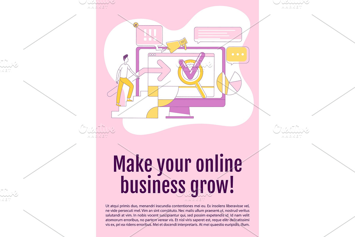 Make your online business grow in Flyer Templates - product preview 8