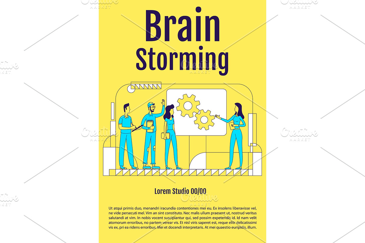 Brainstorming poster template in Flyer Templates - product preview 8