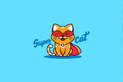 Funny Super Cat character