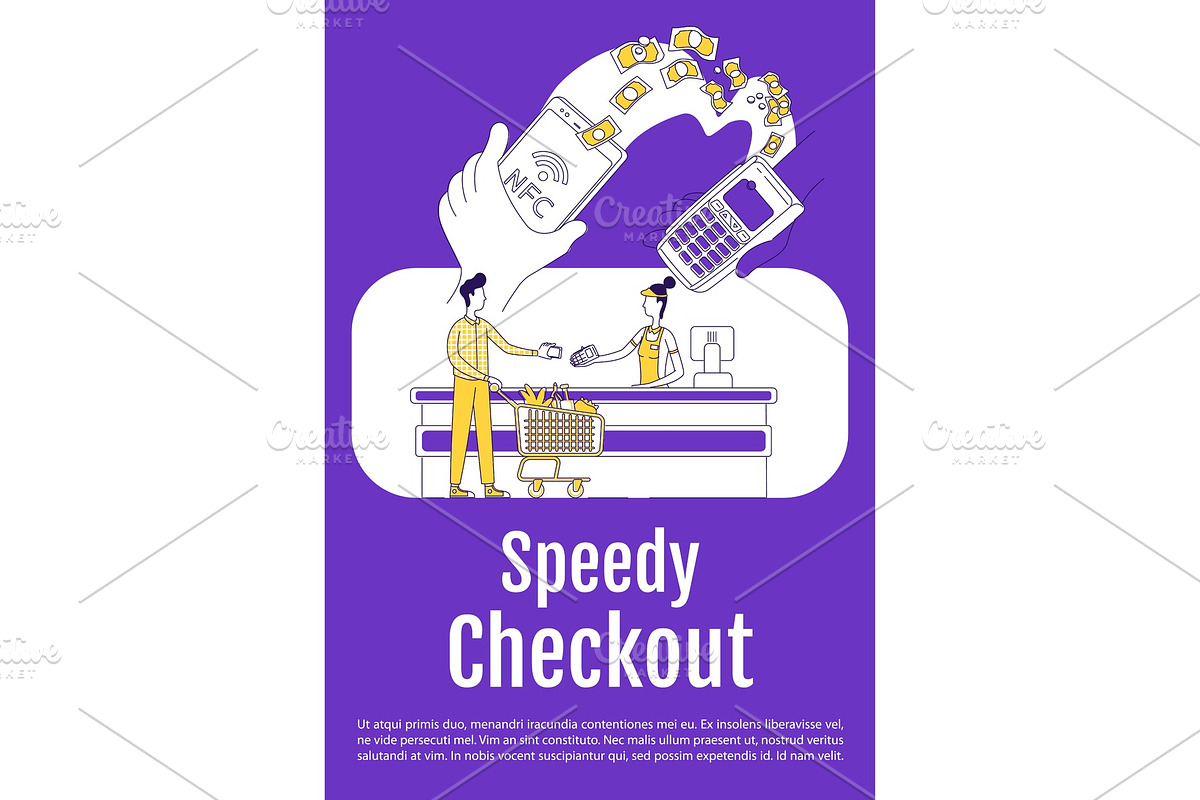 Speedy checkout poster in Flyer Templates - product preview 8