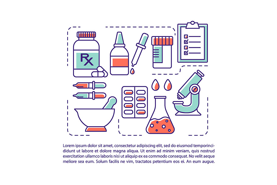 Pharmaceutical industry article page in Icons - product preview 8