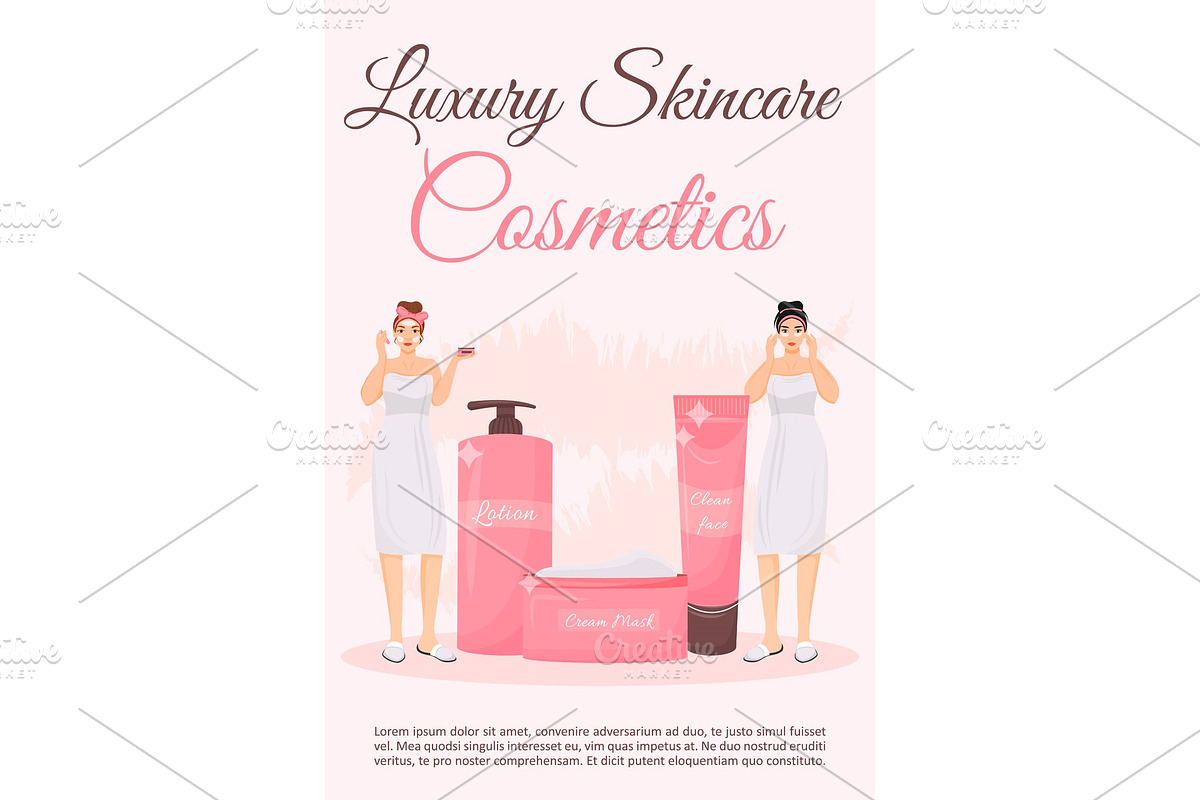 Luxury skincare cosmetics poster in Flyer Templates - product preview 8