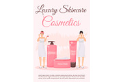 Luxury skincare cosmetics poster