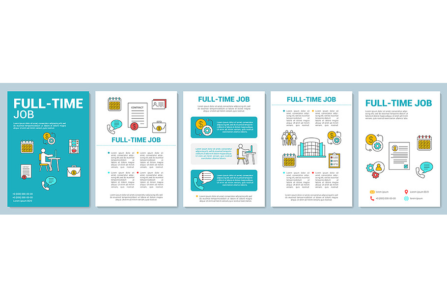Full-time job brochure template in Brochure Templates - product preview 8
