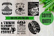 Coffee Quotes SVG Craft Black