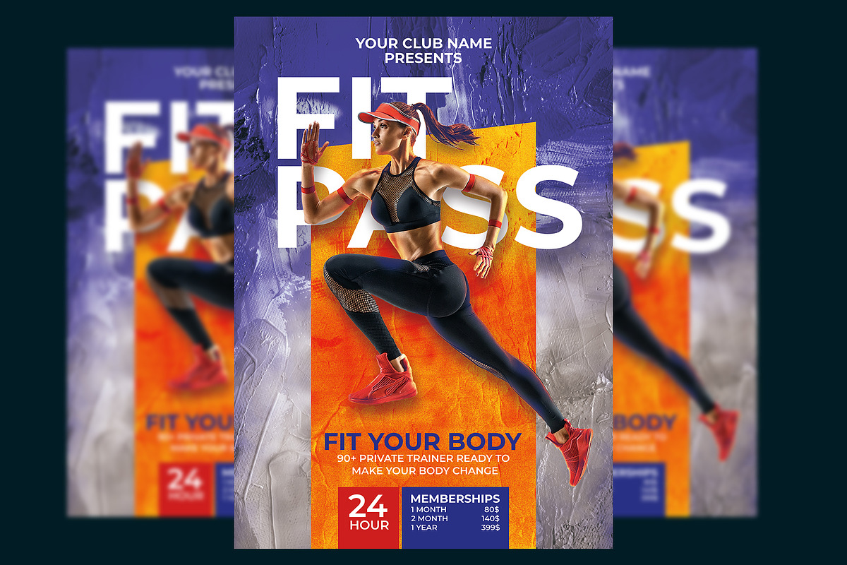 Gym Flyer, Poster Template in Flyer Templates - product preview 8