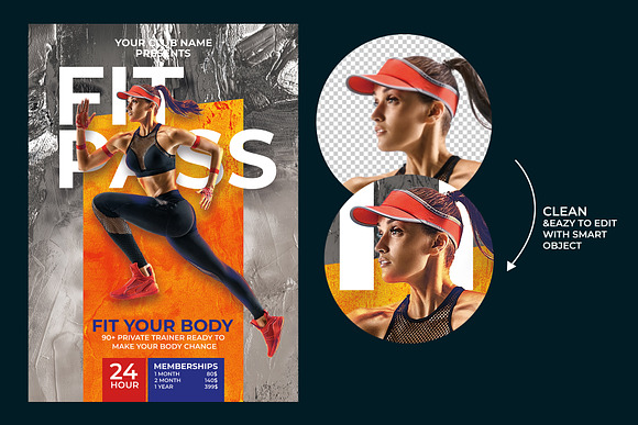 Gym Flyer, Poster Template in Flyer Templates - product preview 1