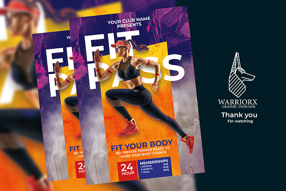 Gym Flyer, Poster Template in Flyer Templates - product preview 4