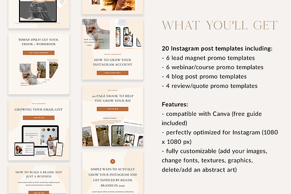 Instagram Pack for Course Creators in Instagram Templates - product preview 6