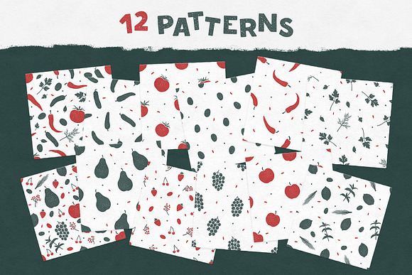 Vegetables & Fruits Patterns in Patterns - product preview 2