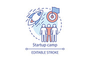 Startup camp concept icon