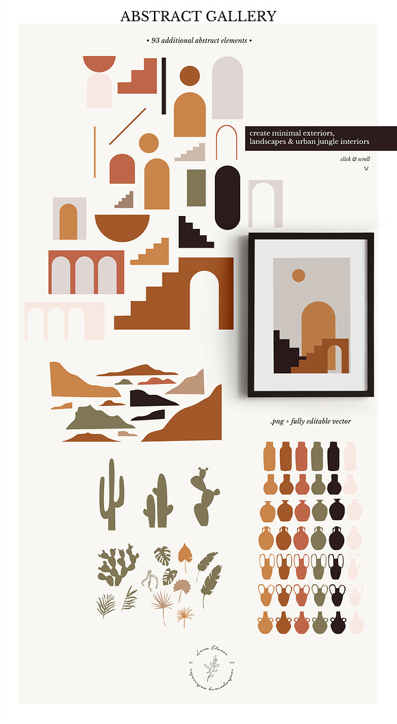 ABSTRACT GALLERY modern women prints in Illustrations - product preview 5