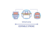 School camp concept icon