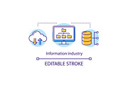 Information industry concept icon