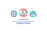 Hospitalization concept icon