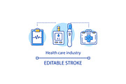 Health care industry concept icon