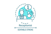 Receptionist concept icon