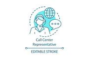 Call center representative icon