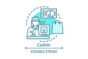Cashier concept icon