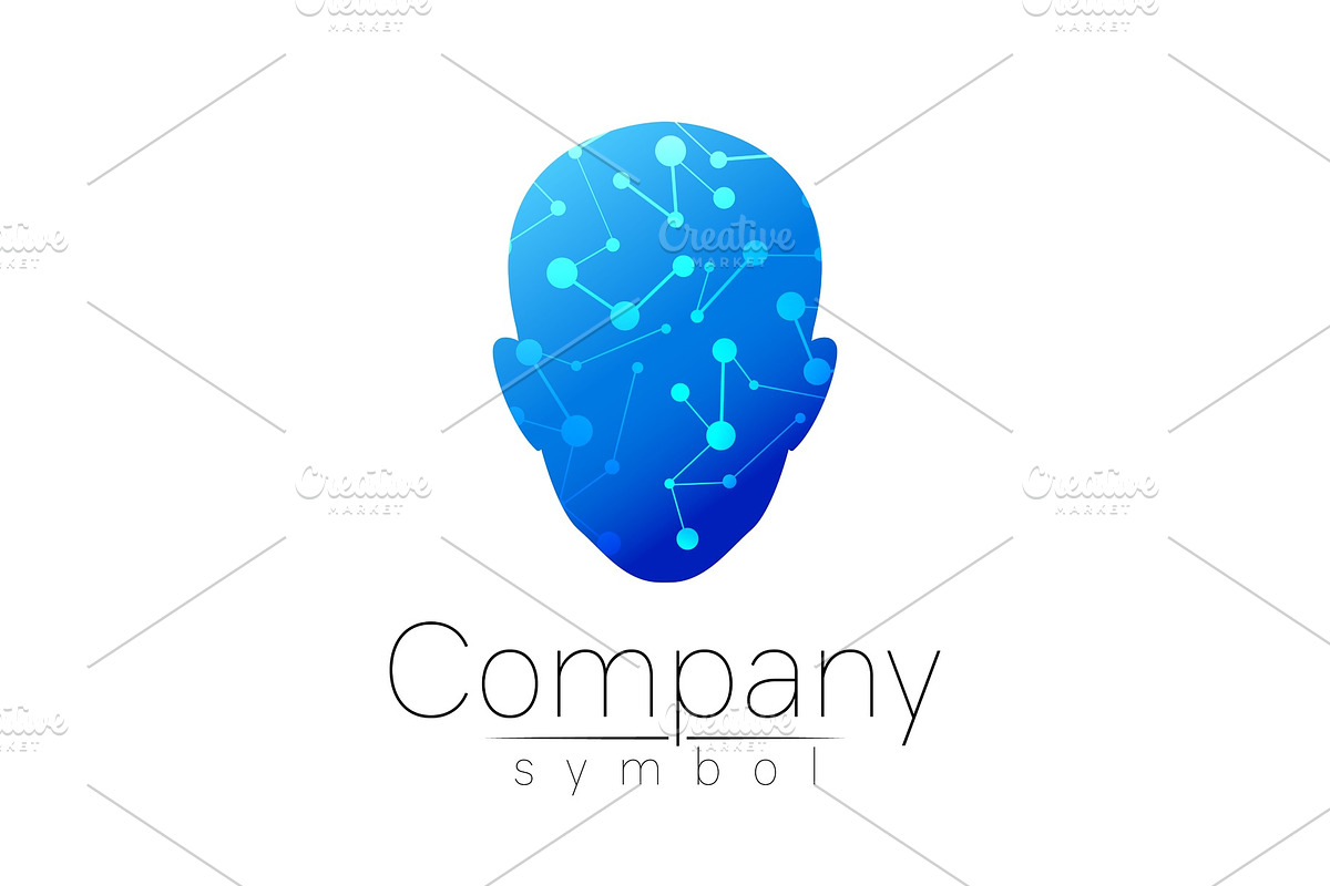Vector symbol of human head. Person in Illustrations - product preview 8