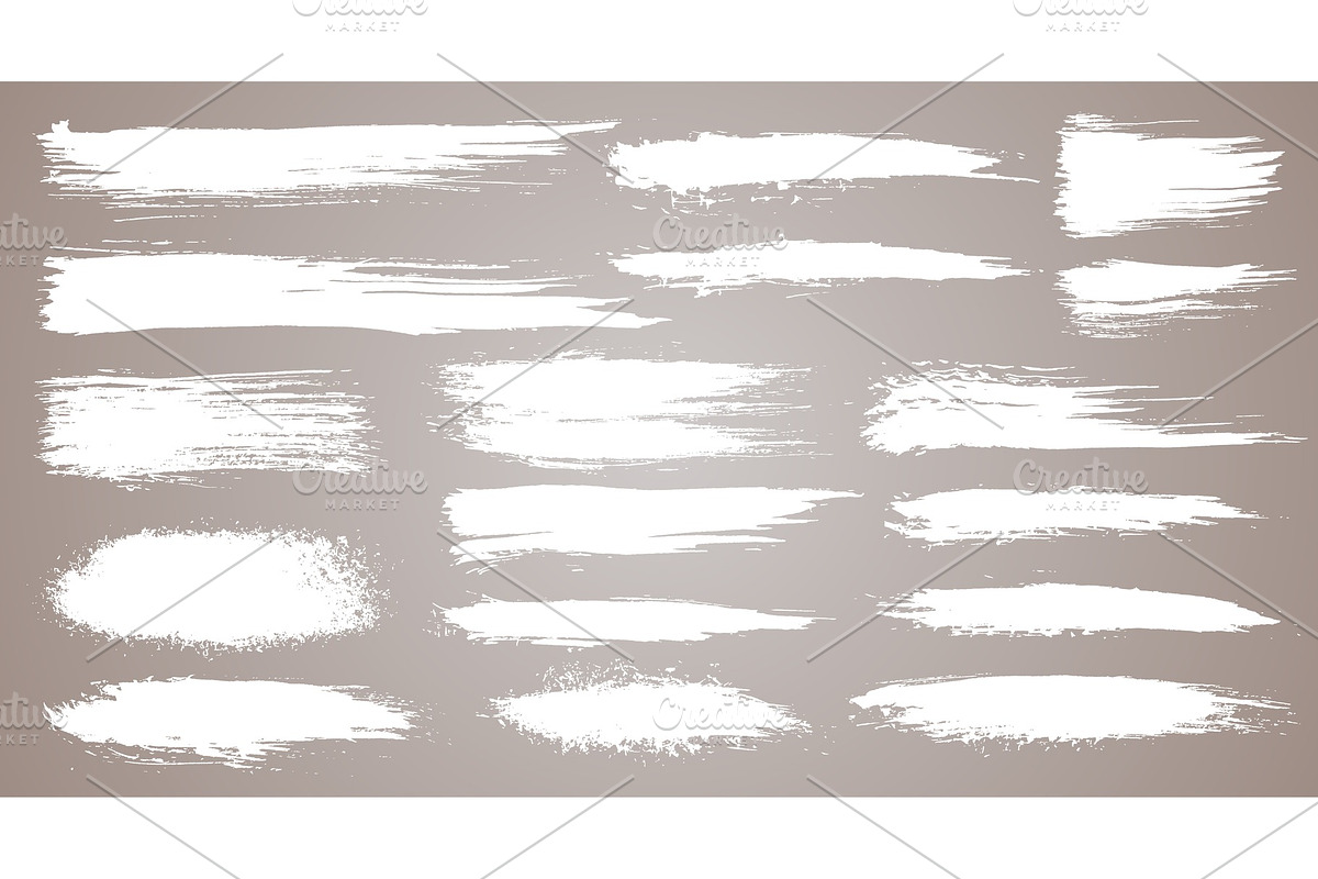Vector set of grunge artistic brush in Textures - product preview 8