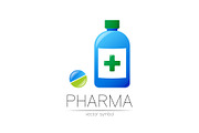 Pharmacy vector symbol of blue