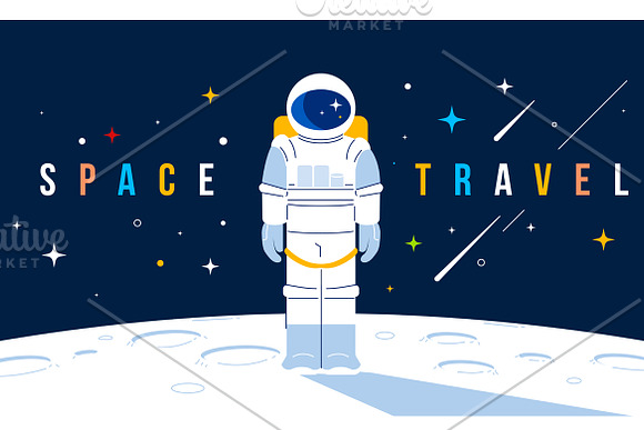 Astronaut in outer space| set in Illustrations - product preview 1