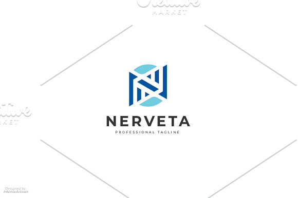 Nerve Data - N Letter Logo in Logo Templates - product preview 1