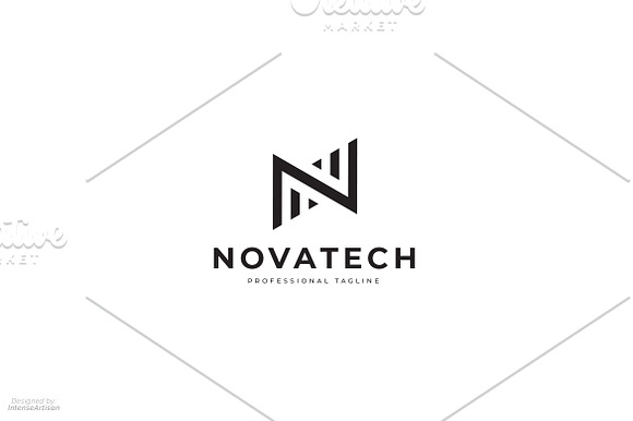 Novatech - N Letter Logo in Logo Templates - product preview 2