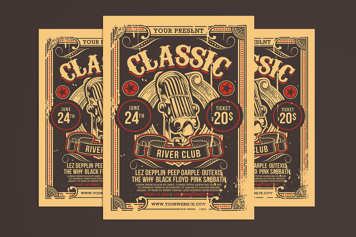 Classic Music Show in Flyer Templates - product preview 8