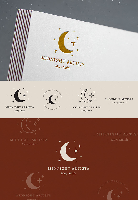 24 Celestial Logo Templates Pack in Logo Templates - product preview 3