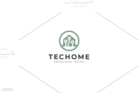 Tech Home Logo in Logo Templates - product preview 1