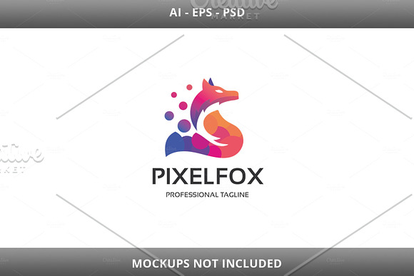 Pixel Fox Logo in Logo Templates - product preview 2