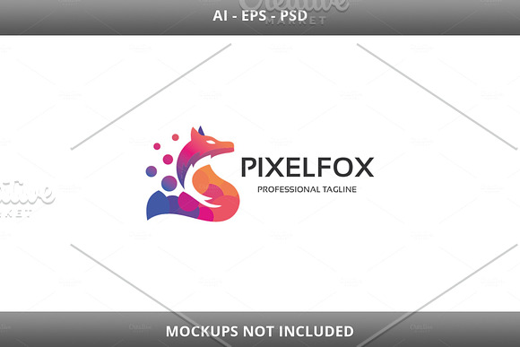 Pixel Fox Logo in Logo Templates - product preview 3