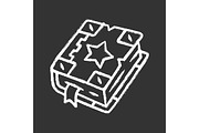 Spell book chalk icon